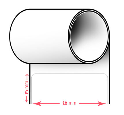 لیبل پرینتر سایز 45 * 30 (یک ردیفه)
